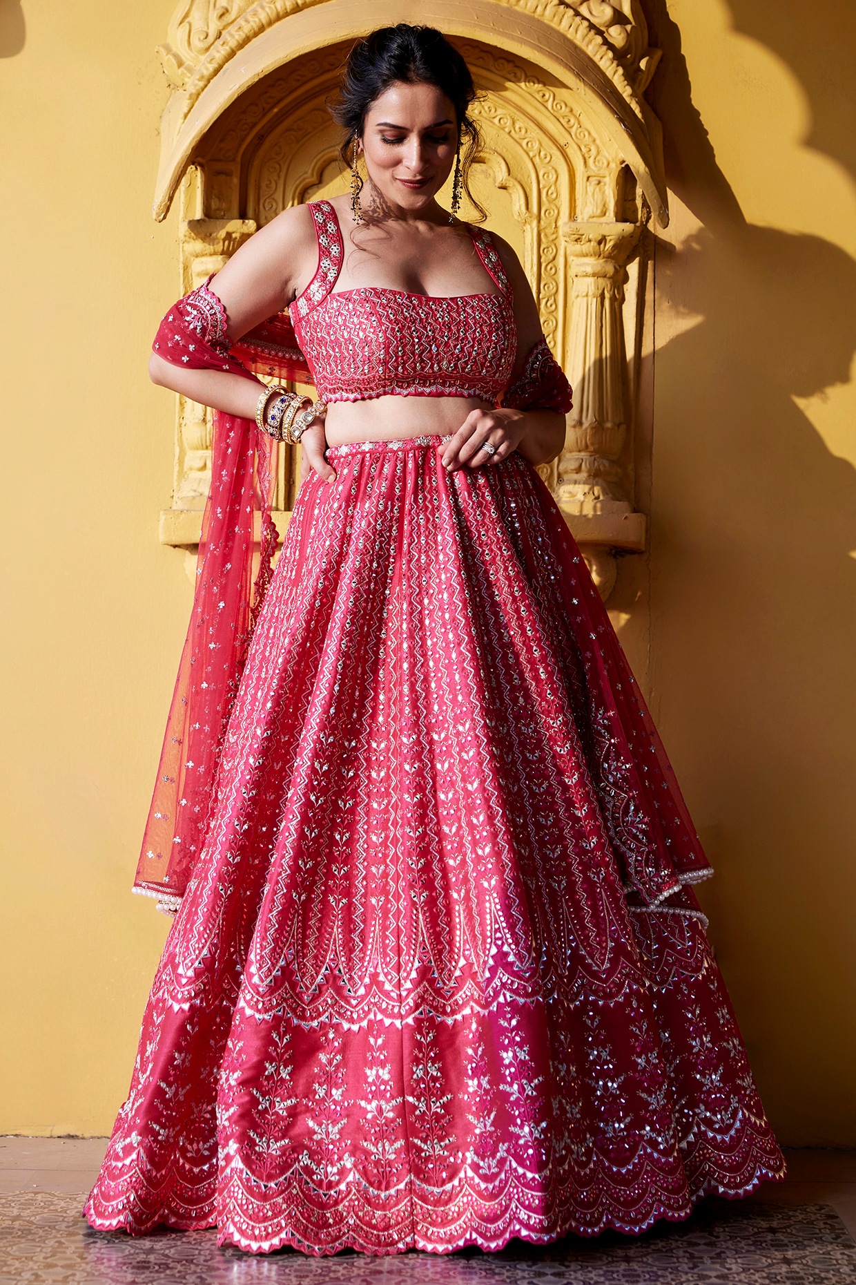 Designer punjabi dress witn ghagra and choli - Women - 1755142221